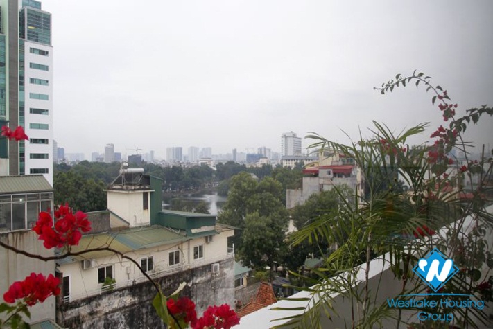 Japanese-style two bedroom apartment for rent in Truong Han Sieu Hoan Kiem